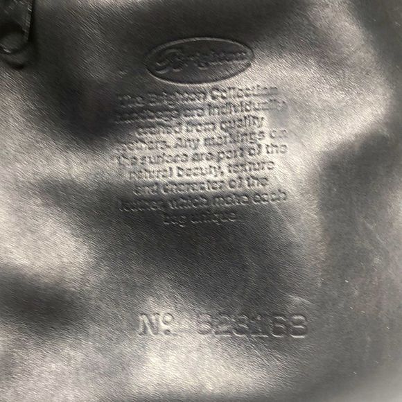 Brighton Leather drawstring bag w/silver - Picture 2 of 12